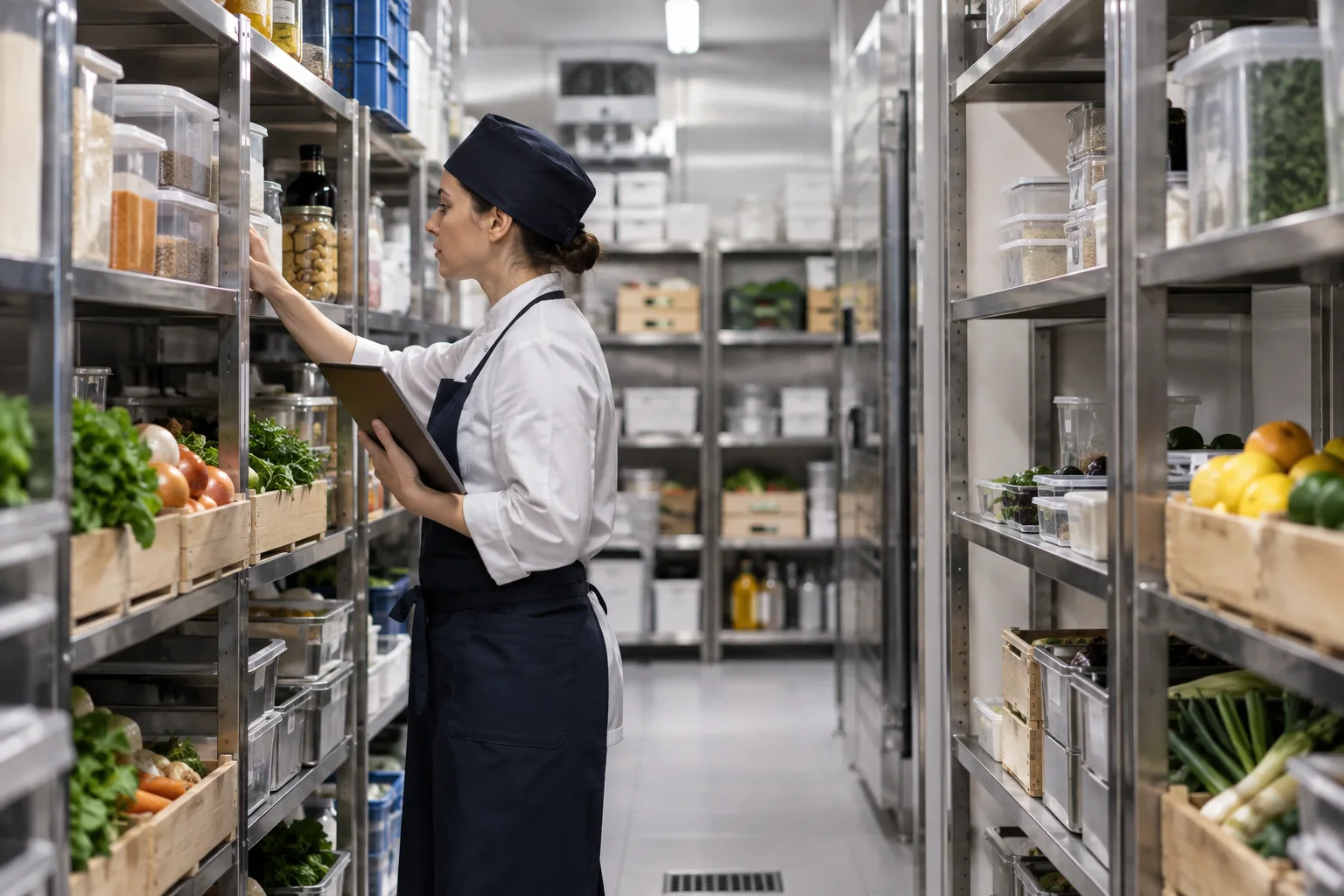 Contrôle des ingrédients disponibles dans une réserve alimentaire